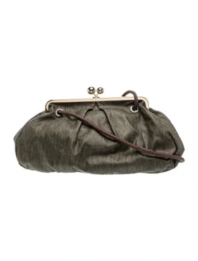 Pre-owned Weekend Max Mara Evening Bag In Green