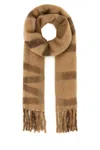 Weekend Max Mara Fringed Scarf With Soft Texture And Warm Fabric In Brown