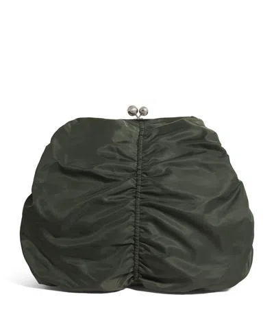 Weekend Max Mara Extra Large Pasticcino Clutch Bag In Green