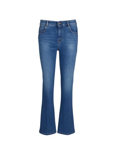 Weekend Max Mara Faded Flared-leg Jeans In Blue