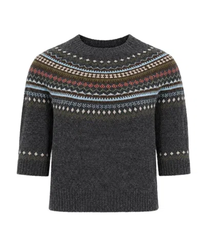 Weekend Max Mara Fair Isle Knitted Sweater In Multi