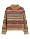 Weekend Max Mara Fairisle High-neck Sweater In Multi