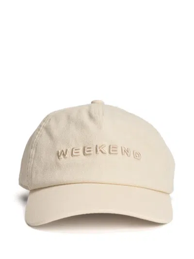Weekend Max Mara Falco Embossed-logo Baseball Cap In Neutral