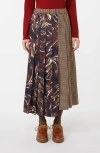 Weekend Max Mara Fanale Mixed Media Pleated Midi Skirt In Pattern