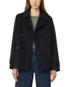 Weekend Max Mara Double-breasted Wool Blend Coat In Blue