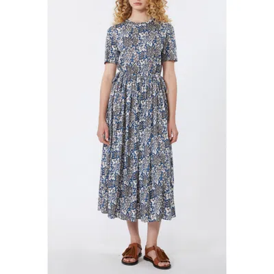 Weekend Max Mara Fascino Floral Print Midi Dress In Blue