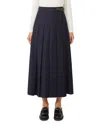 Weekend Max Mara Fastoso Wool Blend Flannel Wrap Skirt In Blue
