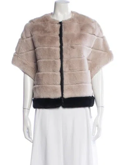 Pre-owned Weekend Max Mara Faux Fur Faux Fur Jacket In Purple