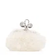 Weekend Max Mara Faux Fur Pasticcino Nano Bag In White