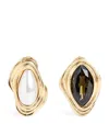 Weekend Max Mara Faux Pearl And Crystal Earrings In Gold