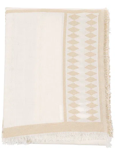 Weekend Max Mara Fil Coupé Jacquard Stole In Beige