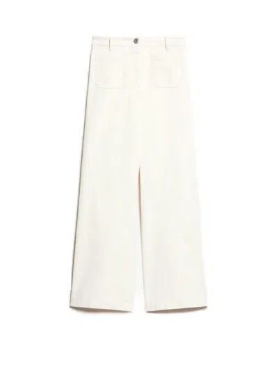 Weekend Max Mara Filtro Long Trouser Avena In White