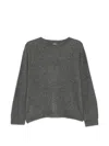 Weekend Max Mara Fine-knit Wool Sweater In Gray