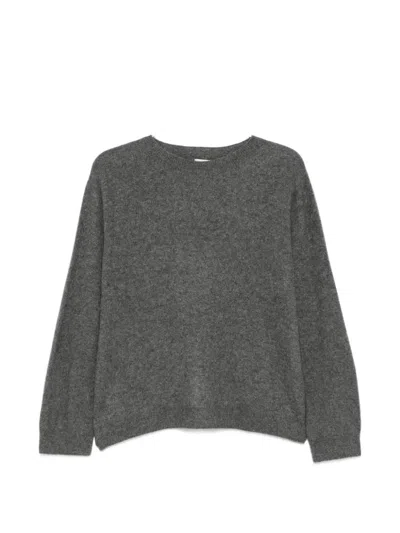Weekend Max Mara Fine-knit Wool Sweater In Gray
