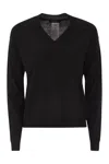 Weekend Max Mara Fiocchi - V-neck Jumper In Wool And Cashmere In Black