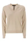 Weekend Max Mara Fiocchi - V-neck Jumper In Wool And Cashmere In Brown