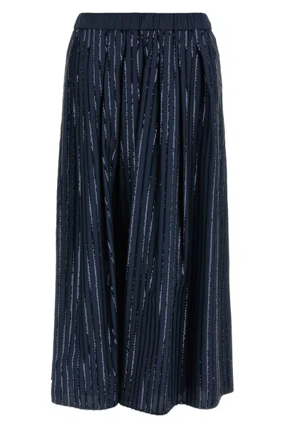 Weekend Max Mara 'fiordi' Sequin Skirt In Blau