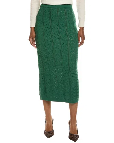 Weekend Max Mara Firmina Midi Skirt In Green