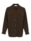 Weekend Max Mara Firmina Shirt In Levantine Wool In Brown