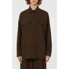 Weekend Max Mara Firmina Virgin Wool Button-up Shirt In Brown