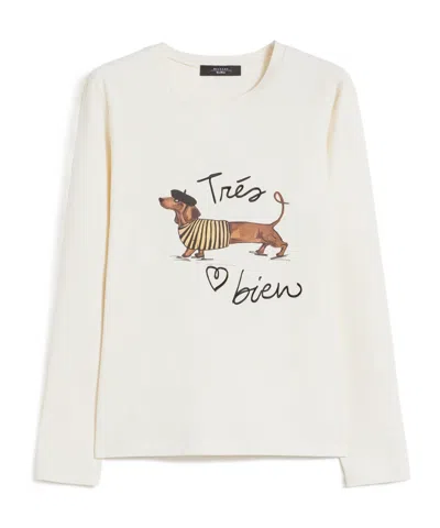 Weekend Max Mara Fitted Stretch Jersey T-shirt In White