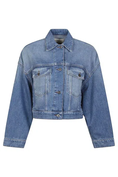 Weekend Max Mara Fiumana Button-up Denim Jacket In Blu
