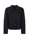 Weekend Max Mara Flap-pocket Buttoned Jacket In Blue