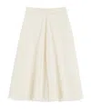 Weekend Max Mara Max Mara Weekend Flared Cotton Skirt In White
