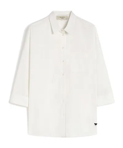 Weekend Max Mara Flared Poplin Shirt In Neutral