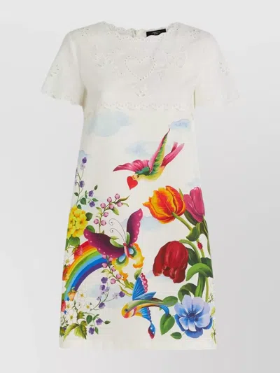 WEEKEND MAX MARA FLARED SHAPE FLORAL PRINT SHORT DRESS
