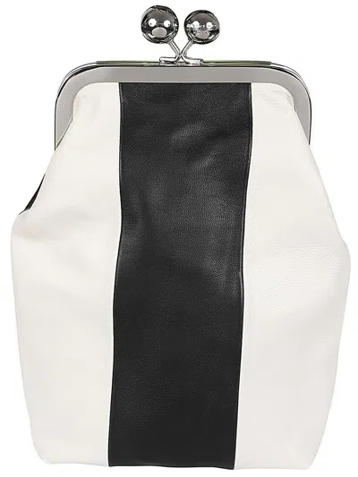 Weekend Max Mara Mini Leather Pasticcino Clutch Bag In Black