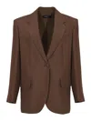 Weekend Max Mara Floc Jacket In Cotton Blend In Brown