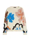 Weekend Max Mara Floral Crew-neck Sweater In Multi