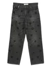 Weekend Max Mara Floral-embellished Jeans In Gray