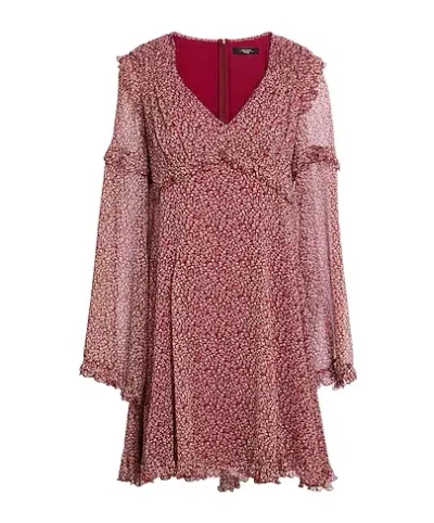 Weekend Max Mara Floral Long-sleeve Dress In Pink