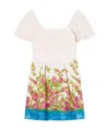 Weekend Max Mara Omens Antique Rose Ebbro Short-sleeve Linen-blend Mini Dress In White