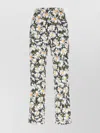 Weekend Max Mara High Waist Floral Pattern Trousers With Belt Loops
