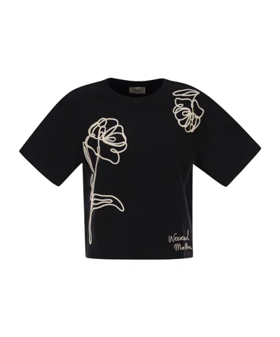 WEEKEND MAX MARA WEEKEND MAX MARA GRAPHIC PRINTED CREWNECK T-SHIRT