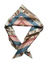 Weekend Max Mara Omens Beige Onesto Graphic-print Twill Silk Scarf In Multi