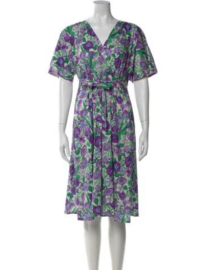 Pre-owned Weekend Max Mara Floral Print Midi Length Dress In Multi