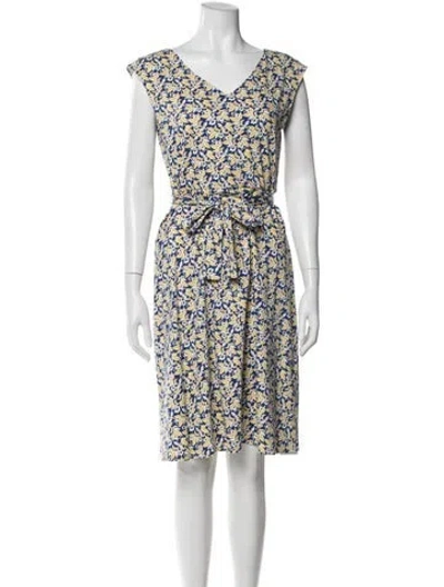 Pre-owned Weekend Max Mara Floral Print Midi Length Dress In Multi