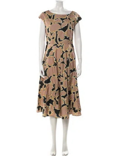 Pre-owned Weekend Max Mara Floral Print Midi Length Dress In Multi