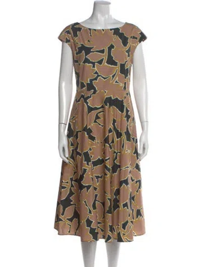 Pre-owned Weekend Max Mara Floral Print Midi Length Dress In Pink
