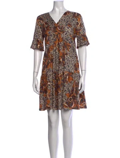 Pre-owned Weekend Max Mara Floral Print Mini Dress In Multicolor