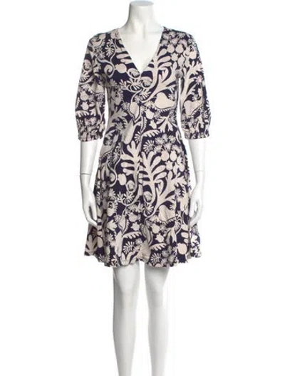 Pre-owned Weekend Max Mara Floral Print Mini Dress In Neutral