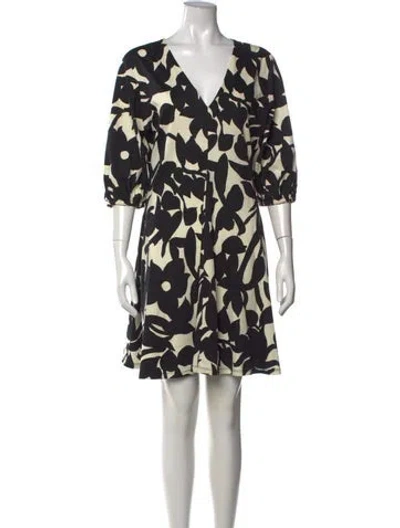 Pre-owned Weekend Max Mara Floral Print Mini Dress In Neutrals
