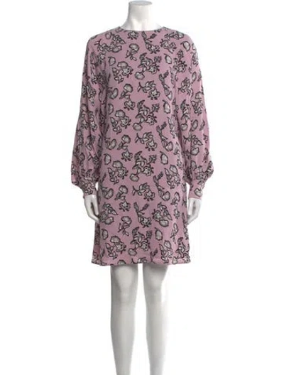 Pre-owned Weekend Max Mara Floral Print Mini Dress In Pink
