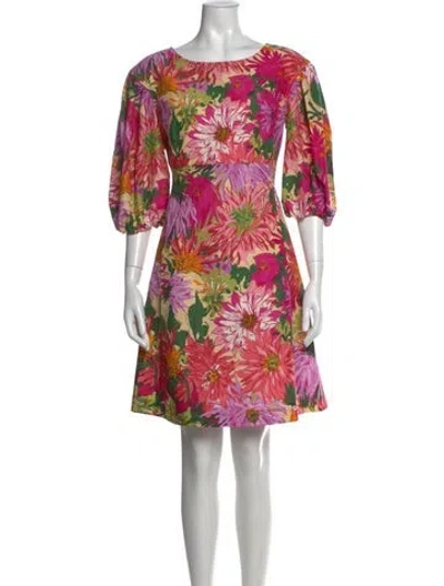Pre-owned Weekend Max Mara Floral Print Mini Dress In Pink