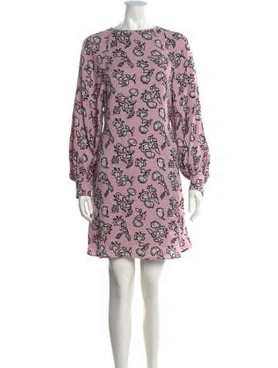 Pre-owned Weekend Max Mara Floral Print Mini Dress W/ Tags In Pink