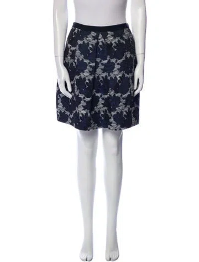 Pre-owned Weekend Max Mara Floral Print Mini Skirt In Black